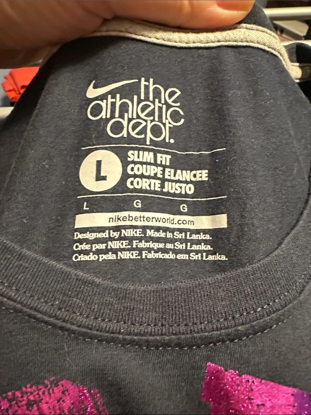 Nike Women’s Black Short-Sleeve Tee with Pink 'SCORED' Graphic